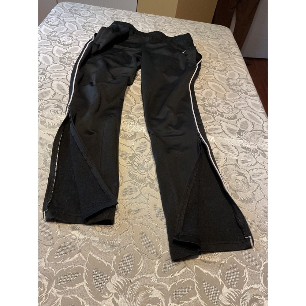 Eletto Track Pants Women‎ Small Black Good Ankle Zip Athletic Soccer Joggers